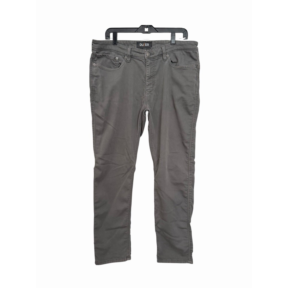 DU/ER Duer Pants Mens Size 36x32 N2X Slim Fit Joggers Gray Green #F8-3